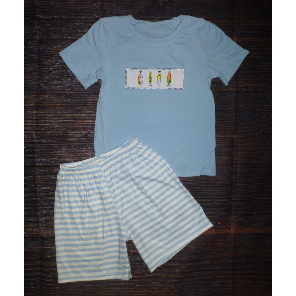Boutique Fishing Lures Boys Shorts Outfit Set